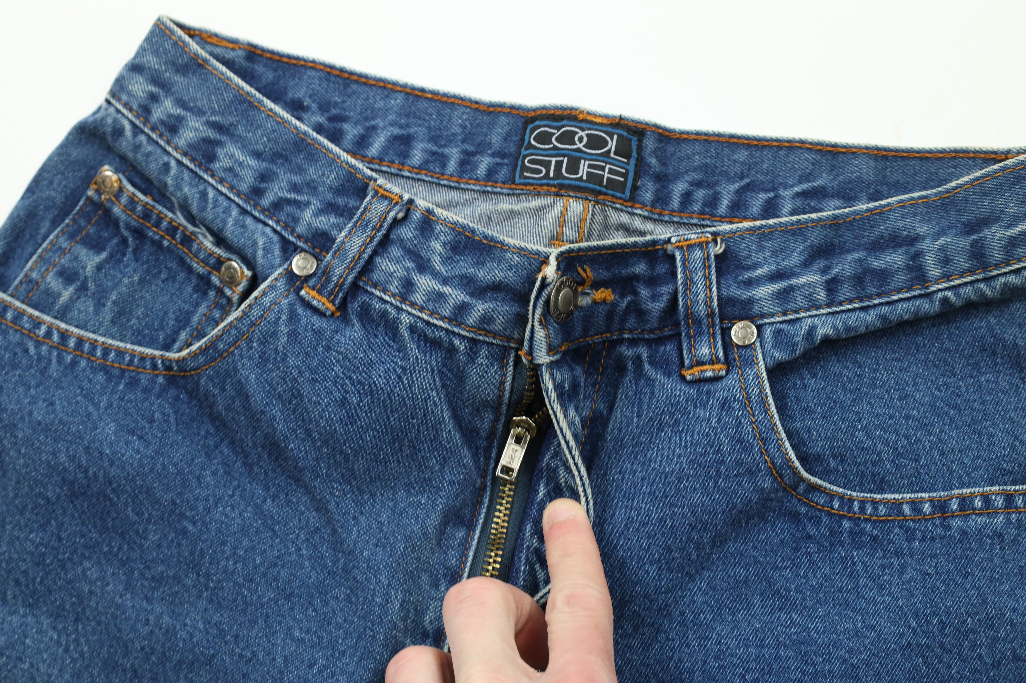 Vintage Vintage 90s Streetwear Knee Denim Jean Shorts Jorts Blue Size US 30 / EU 46 - 5 Thumbnail