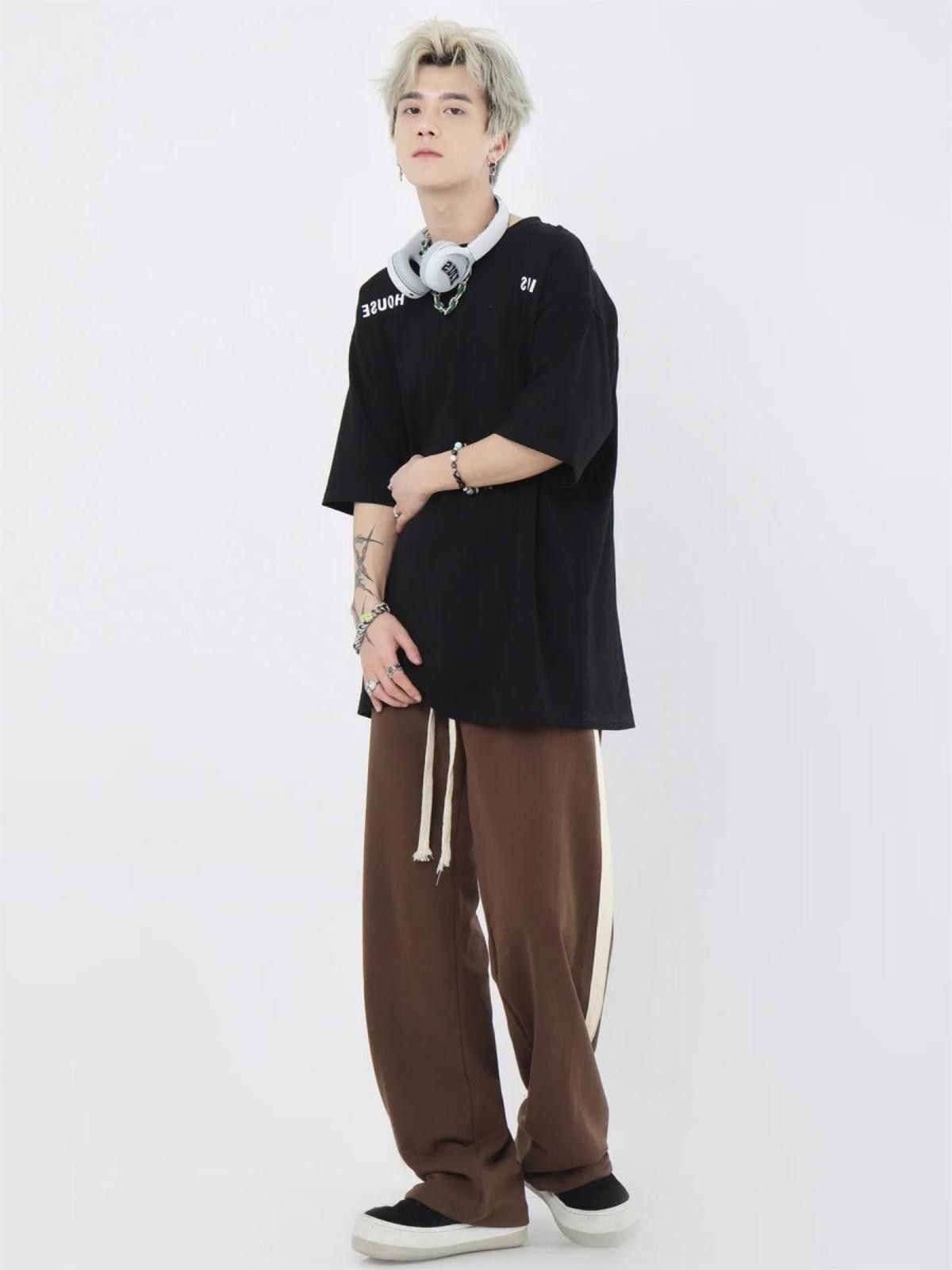 Other 163 Striped Loose Jogger Pants Size US 32 / EU 48 - 4 Thumbnail