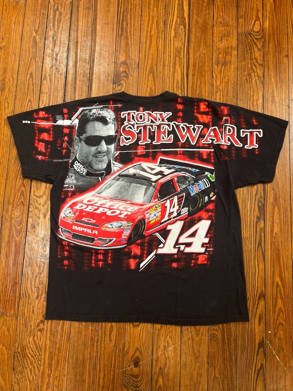Chase Authentics × NASCAR × Vintage NASCAR Tony Stewart Matrix Movie All Over Print Racing Tee Size US XXL / EU 58 / 5 - 4 Thumbnail