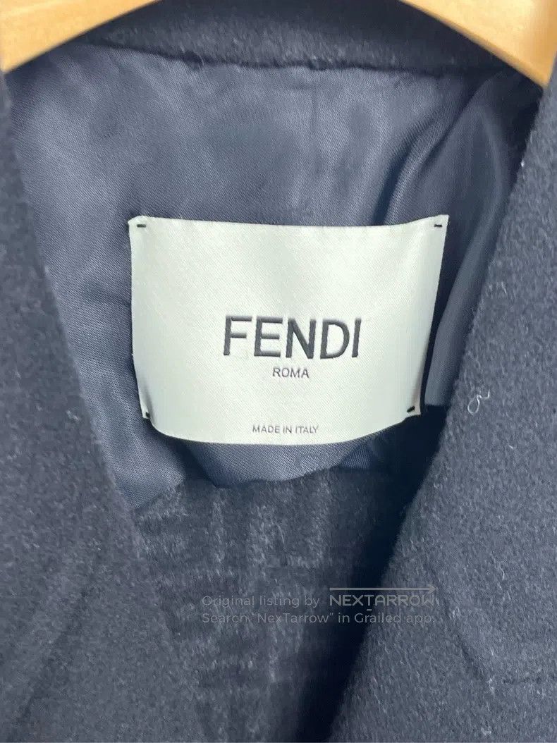 Fendi Fendi Black Knitted Fringe Wool Coat Size XS / US 0-2 / IT 36-38 - 3 Thumbnail