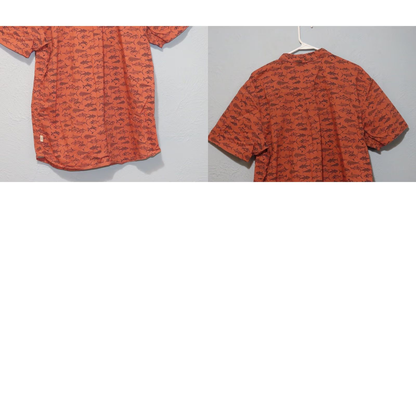 O'Neill Jack O'Neill Button-Up Short Sleeve Shirt Men's XL Brown Hawaiian Casual Shirt Fish Graphic Ocean All Over Size US XL / EU 56 / 4 - 8 Thumbnail