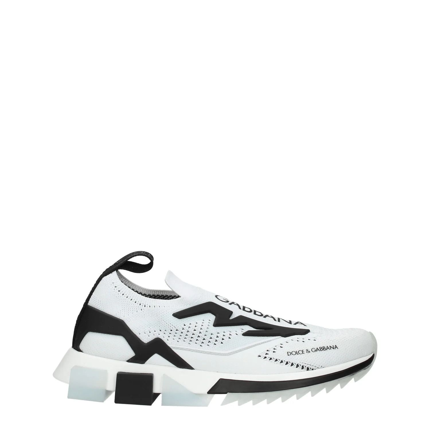 Dolce & Gabbana ob1o1e1124 Fabric Sneakers in White Black Size US 8 / IT 38 - 1 Thumbnail
