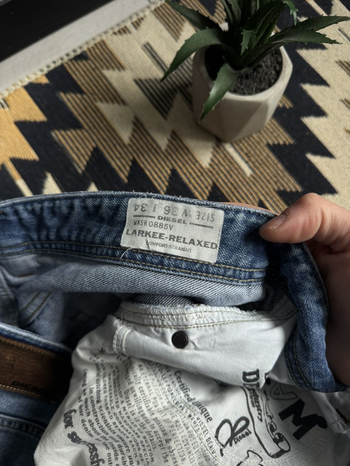 Diesel Vintage Diesel Y2K Denim Jeans Size US 36 / EU 52 - 13 Thumbnail