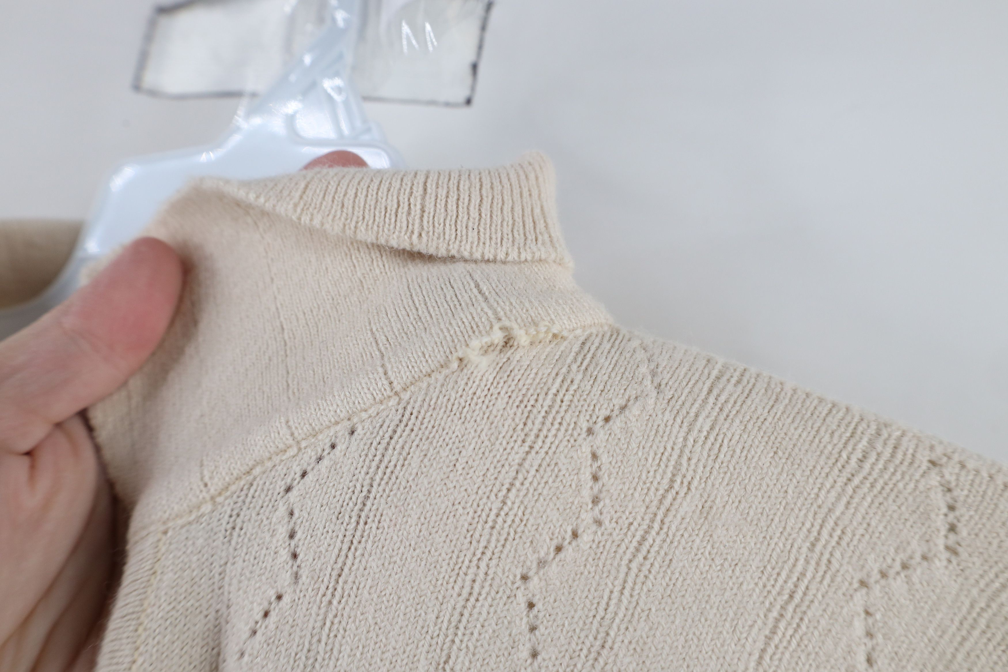 Vintage Vintage 50s 60s Streetwear Knit Collared Polo Sweater Beige Size US M / EU 48-50 / 2 - 6 Thumbnail
