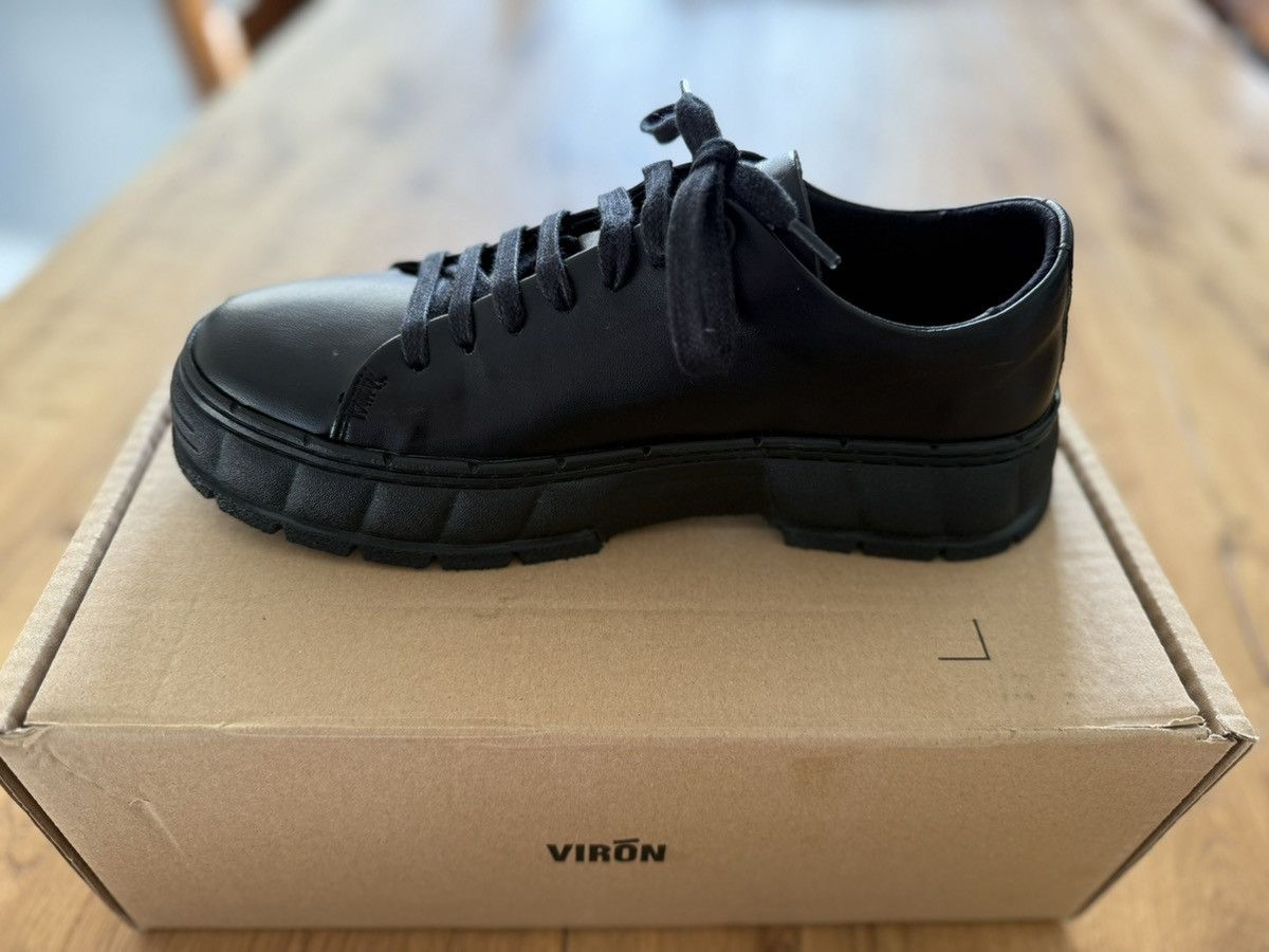 VIRON Virón 2005 Black Leather Sneakers size 39 Size US 9 / IT 39 - 5 Thumbnail