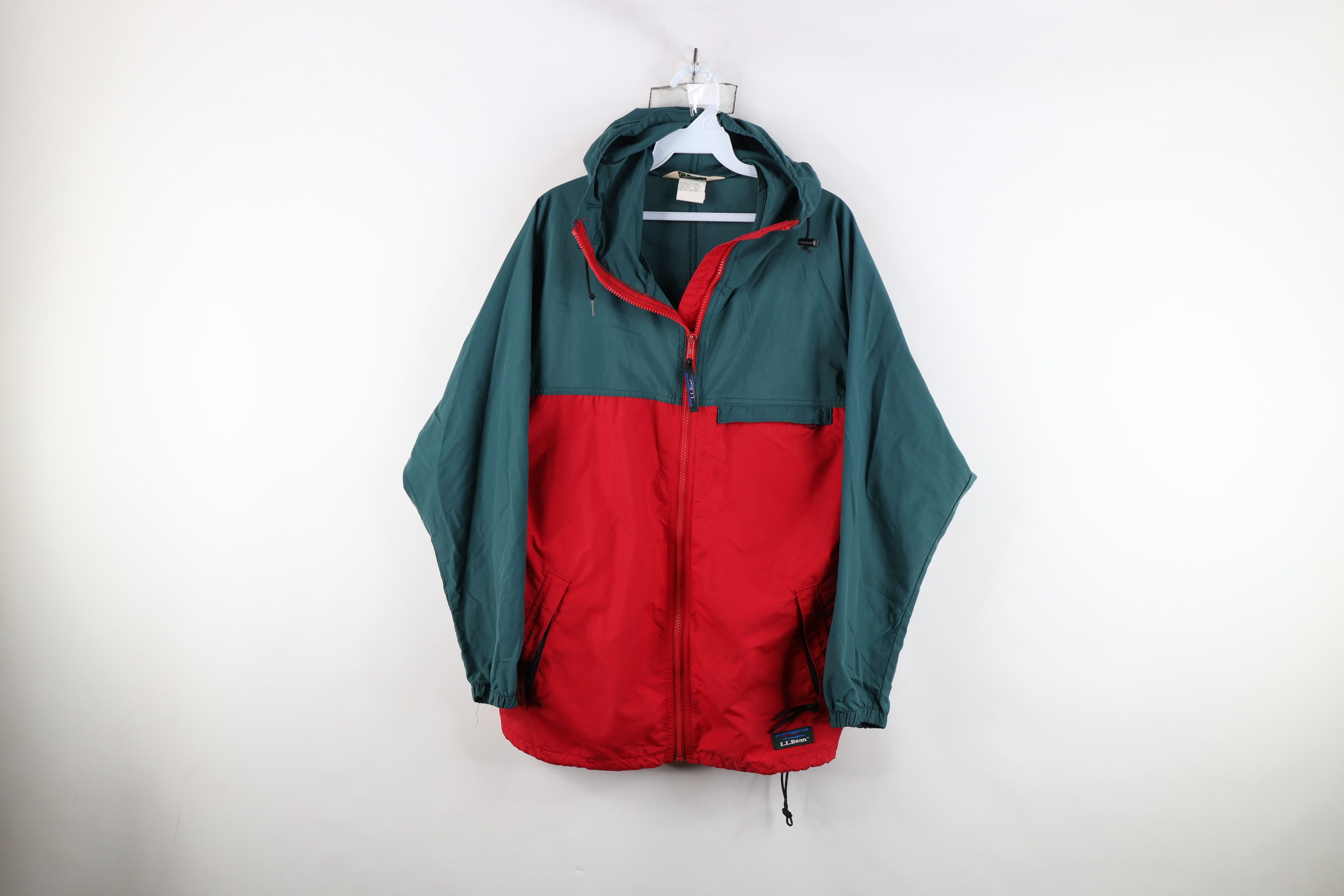 L.L. Bean × Vintage Vintage 90s LL Bean Block Hooded Windbreaker Jacket USA Size M / US 6-8 / IT 42-44 - 1 Thumbnail