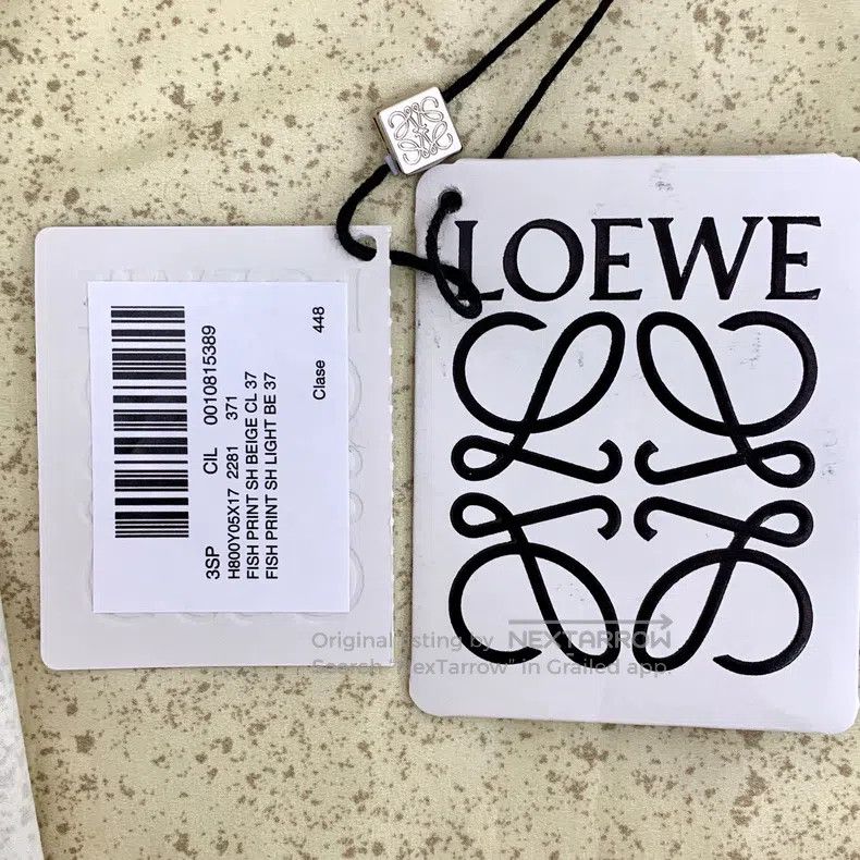Loewe Loewe size 37 23 Model Beige Ink Wash Printed Cotton Collar Size US XS / EU 42 / 0 - 6 Thumbnail
