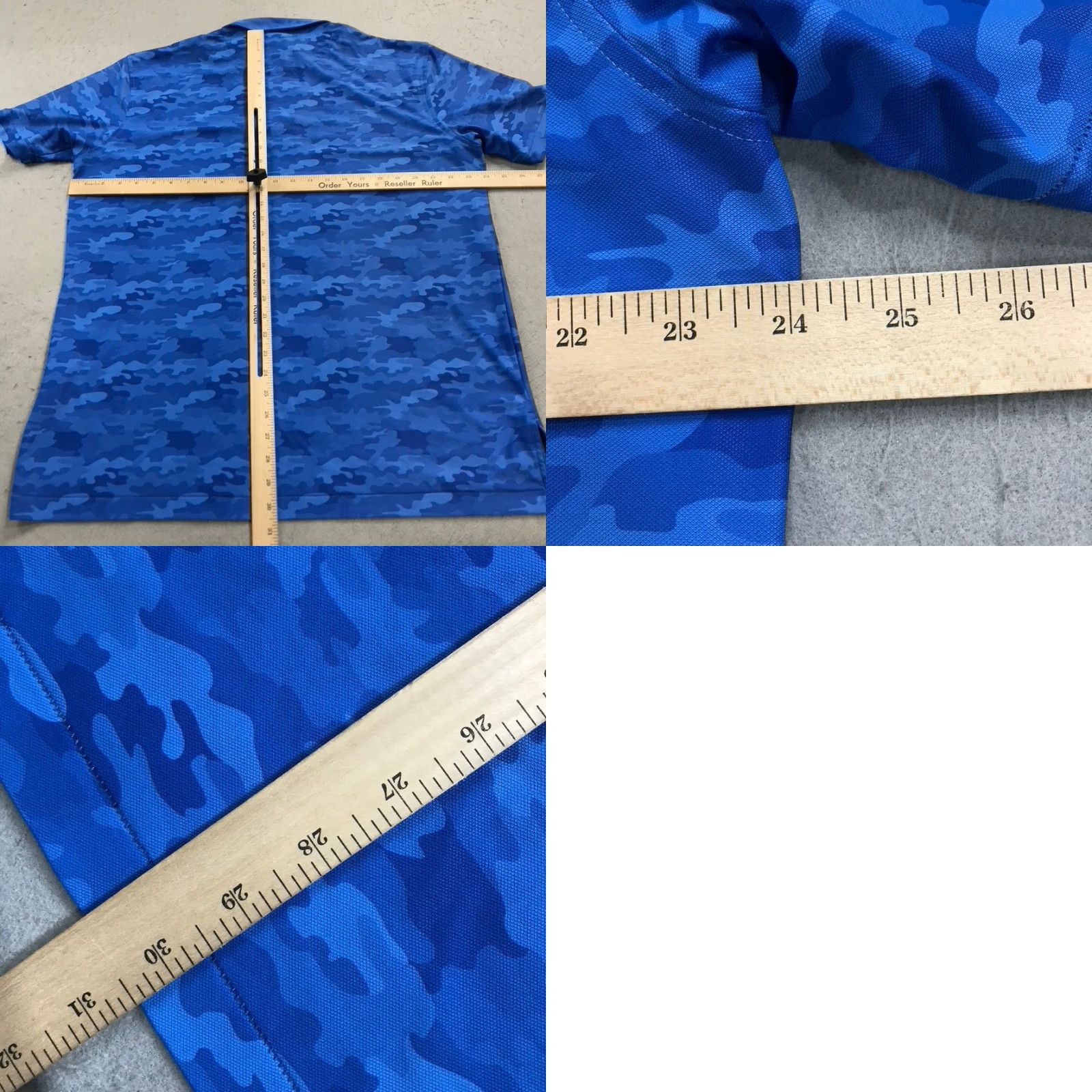 Peter Millar Peter Millar Polo Shirt Mens Large Blue Camouflage Golf Summer Comfort Logo Size US L / EU 52-54 / 3 - 8 Thumbnail