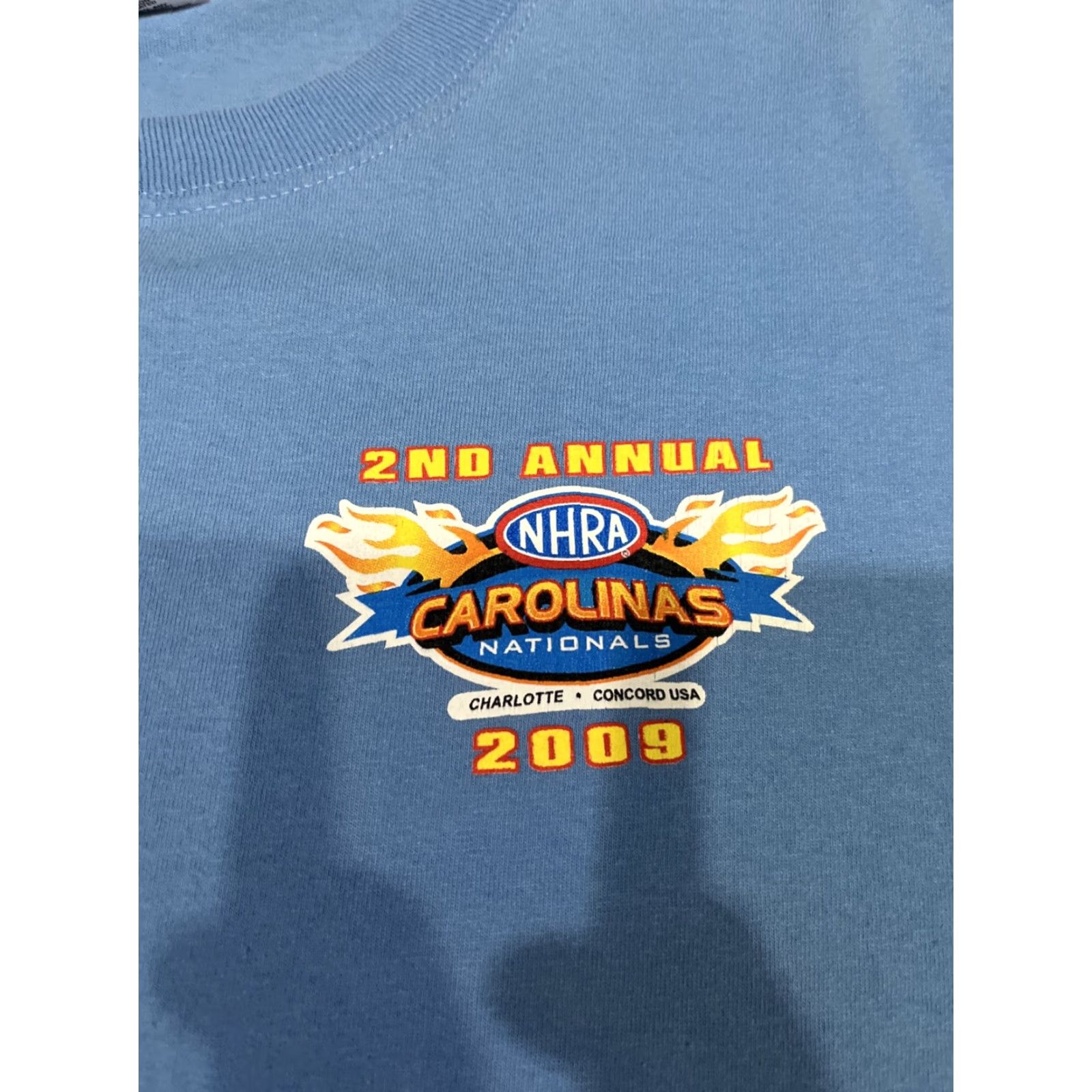 Anvil NHRA Carolinas Nationals 2009 Shirt Mens XL Blue T-Shirt Anvil Racing Fan Size US XL / EU 56 / 4 - 2 Thumbnail