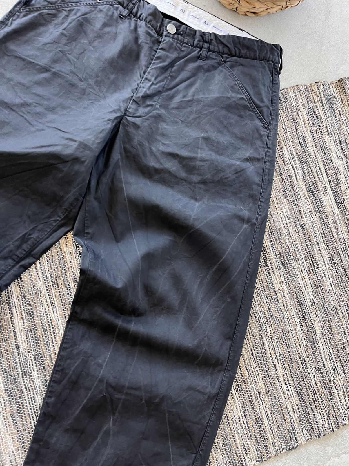 Armani Vintage Armani Black Jeans 36 Wide Fit Waxed Style Luxury Size US 36 / EU 52 - 6 Thumbnail