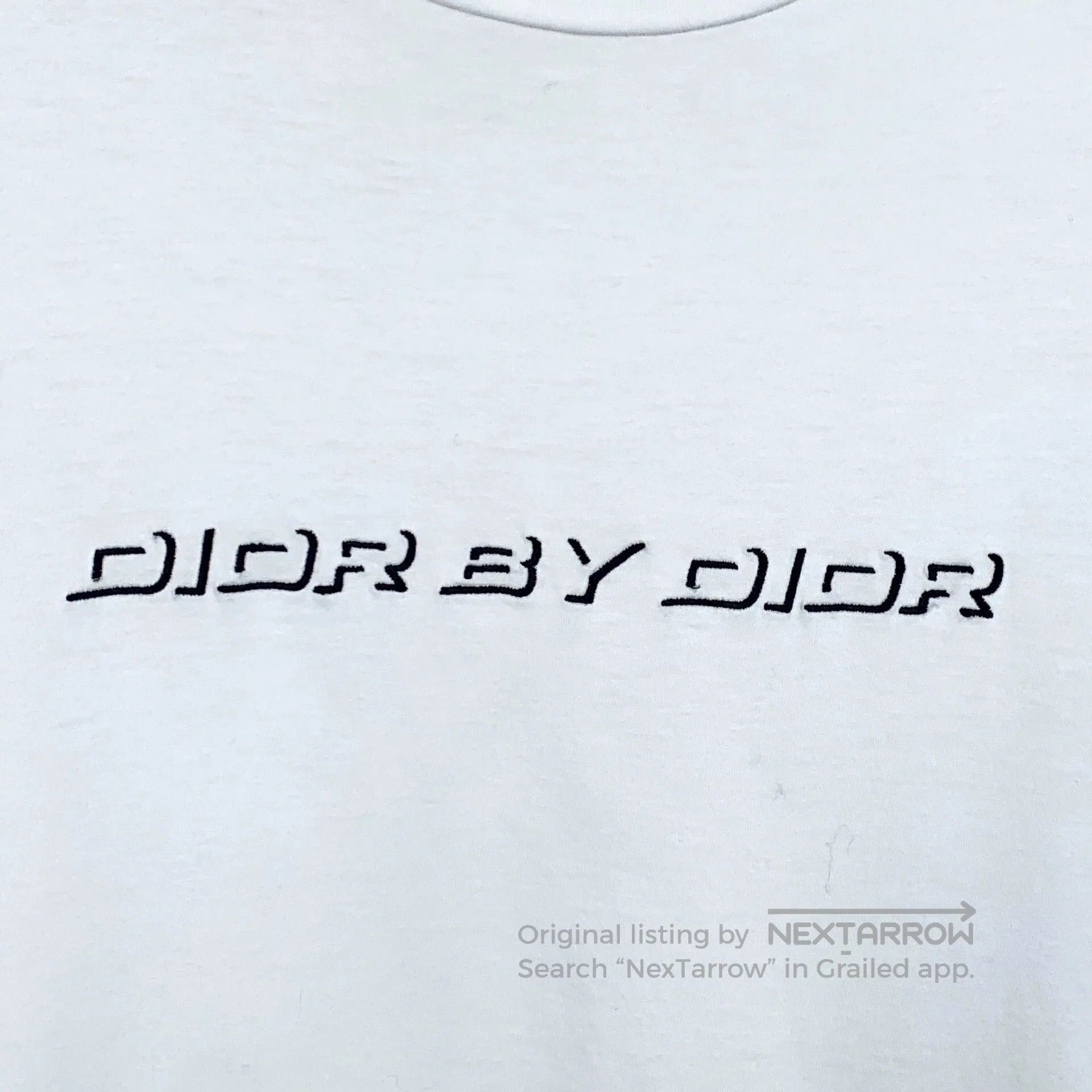 Dior white logo print embroidered t-shirt. Size US XL / EU 56 / 4 - 4 Thumbnail