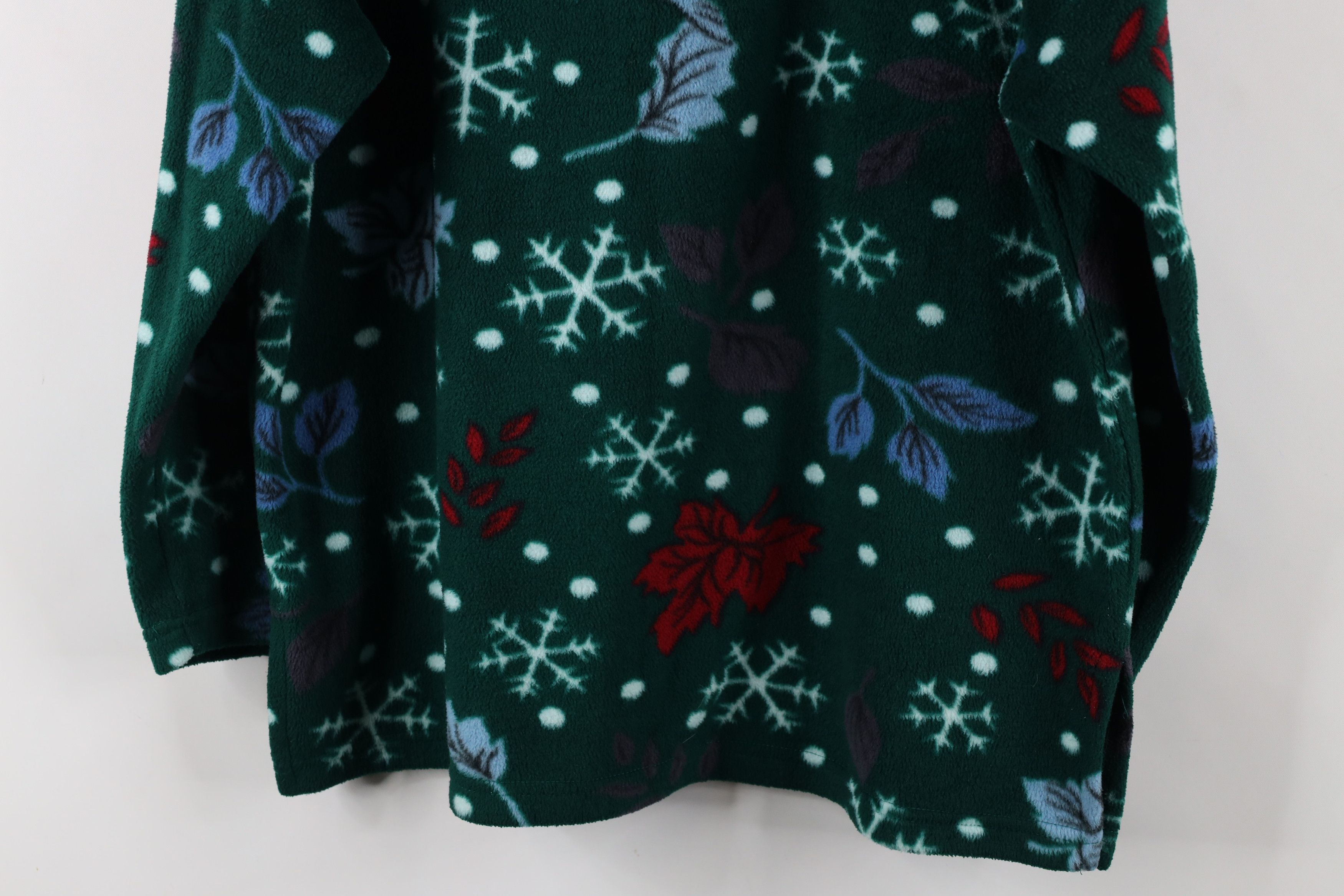 Vintage Vintage 90s Streetwear Snowflake Half Zip Fleece Sweater Size L / US 10 / IT 46 - 10 Thumbnail
