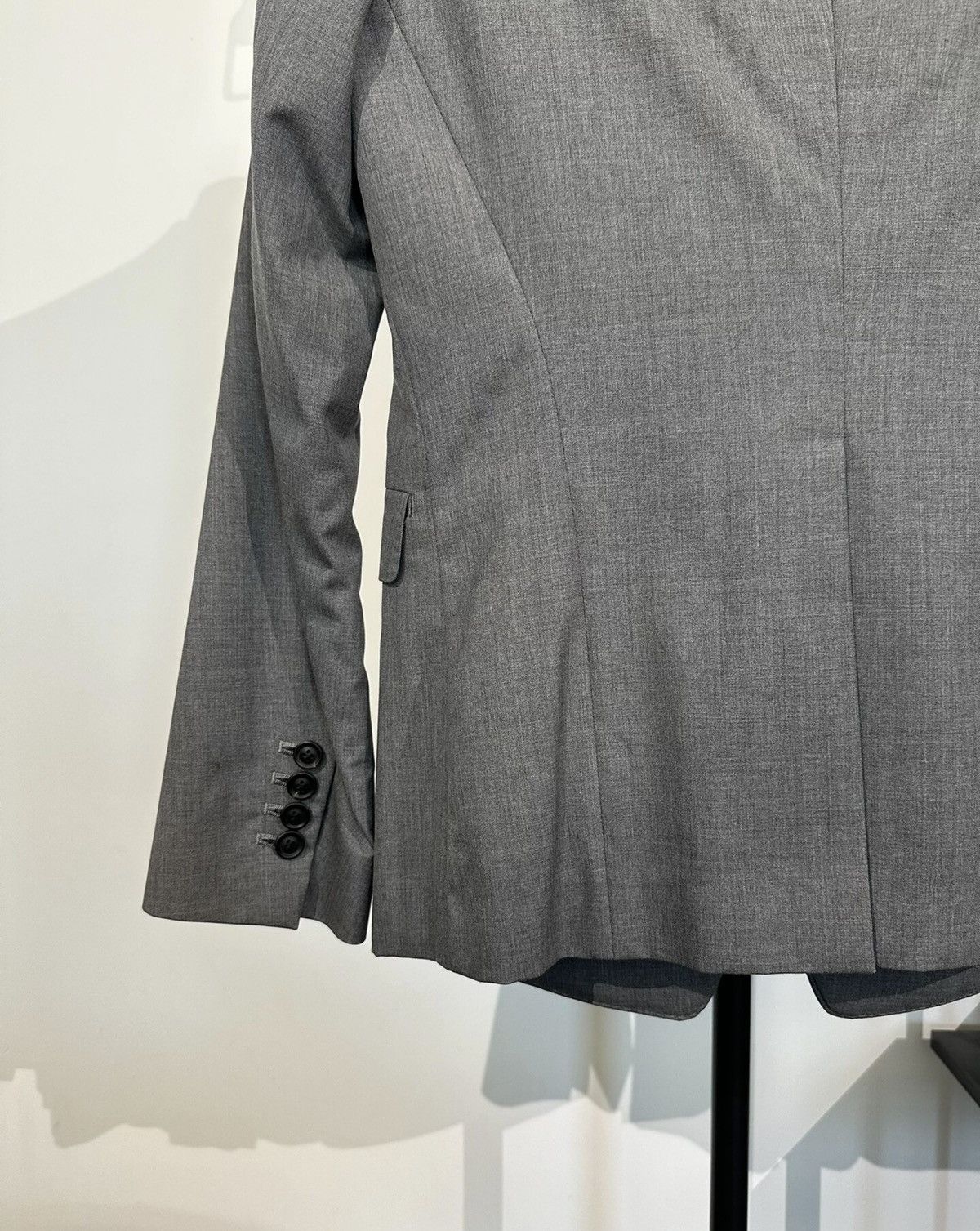 Julius Julius_7 Grey Slim-Fit Wool Blazer Size US S / EU 44-46 / 1 - 3 Thumbnail
