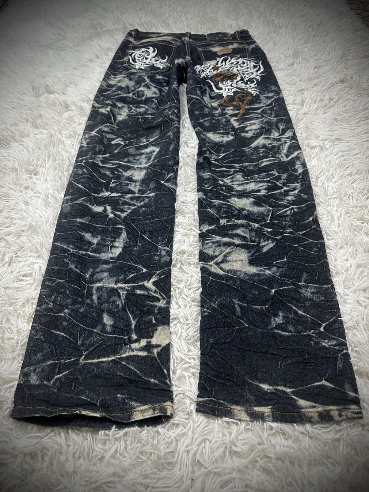 Tornado Mart rare 00s tornado mart style tribal glitter flare denim jeans Size US 32 / EU 48 - 3 Thumbnail