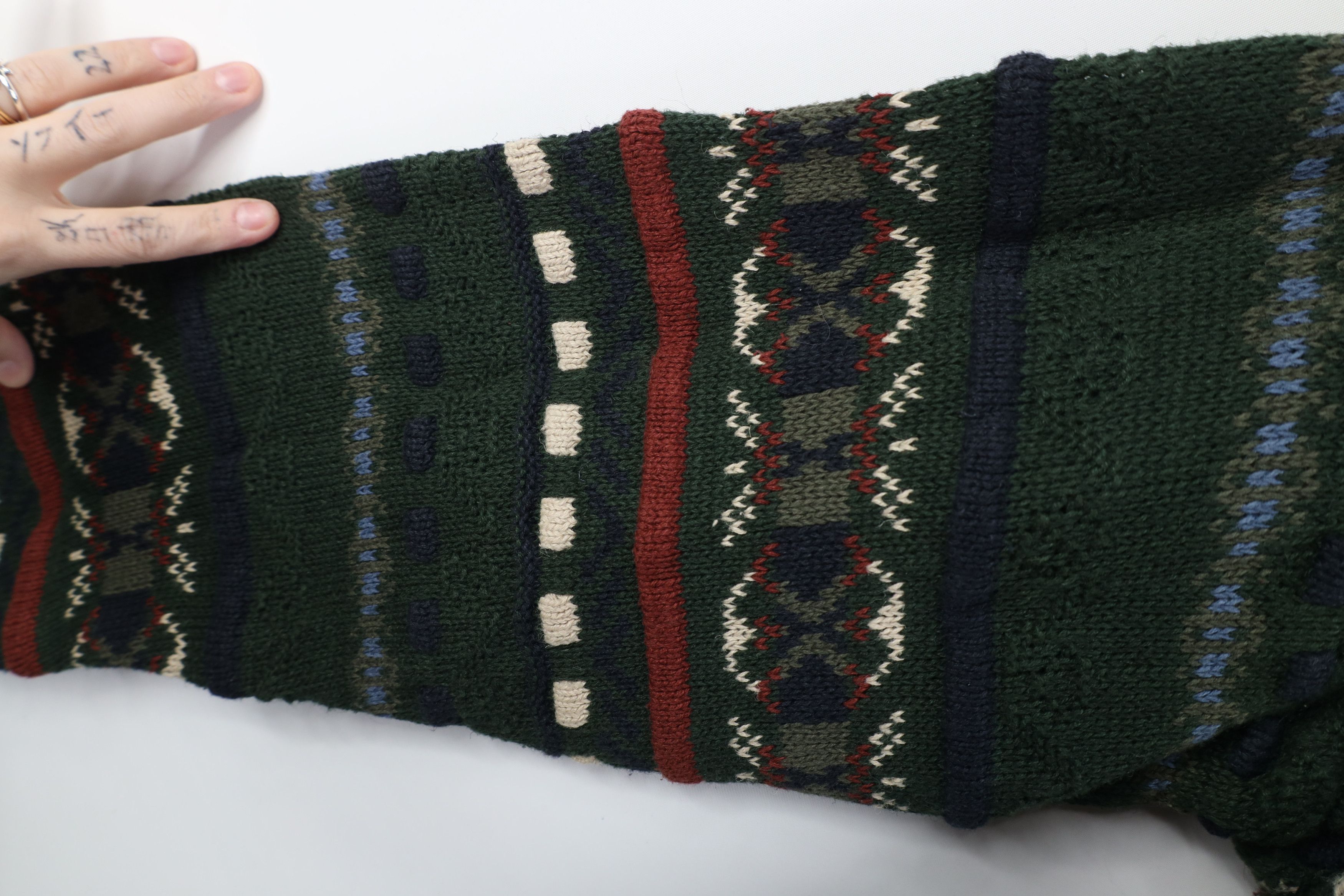 Vintage Vintage 90s Streetwear Blend Knit Fair Isle Crewneck Sweater Size US XL / EU 56 / 4 - 8 Thumbnail