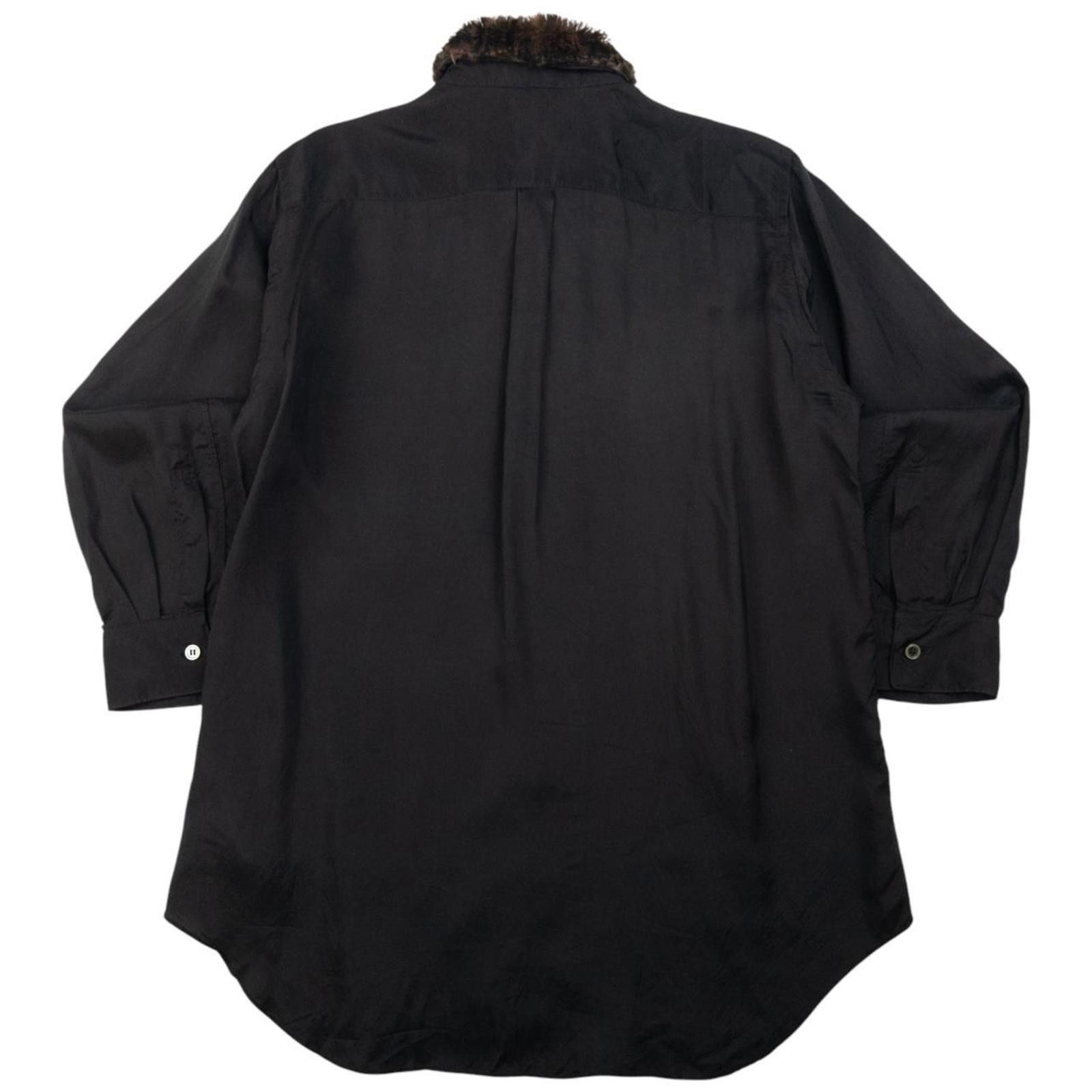 Comme des Garcons Vintage Comme Des Garçons BLACK Fur Collar Shirt Size S Size US S / EU 44-46 / 1 - 2 Thumbnail