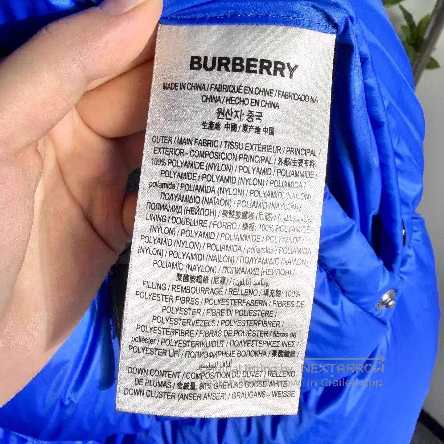 Burberry Blue Hooded Puffer Jacket XXL. Size US XXL / EU 58 / 5 - 4 Thumbnail