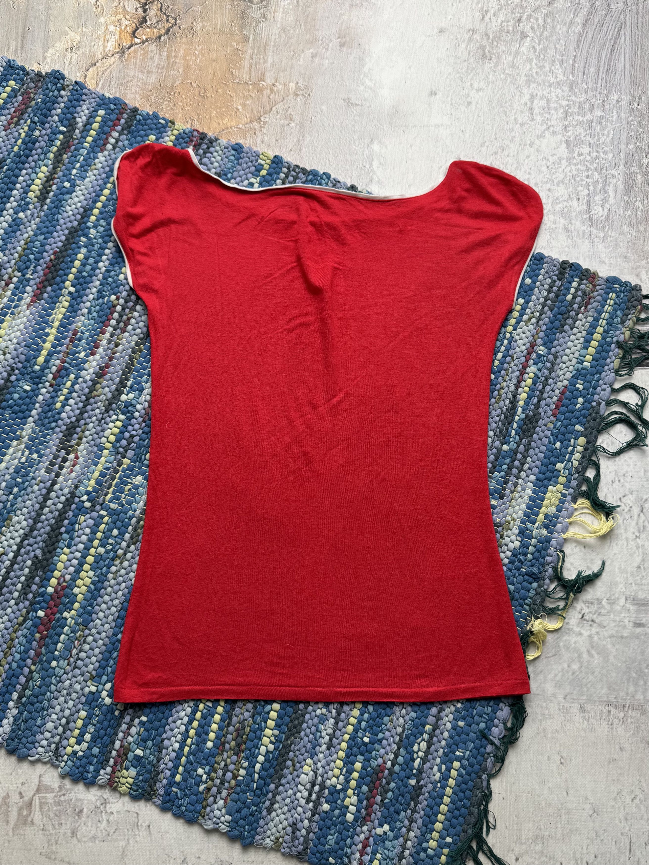 Vintage Vintage Red Graphic T Shirt Y2K Slogan Tee Size M / US 6-8 / IT 42-44 - 4 Thumbnail
