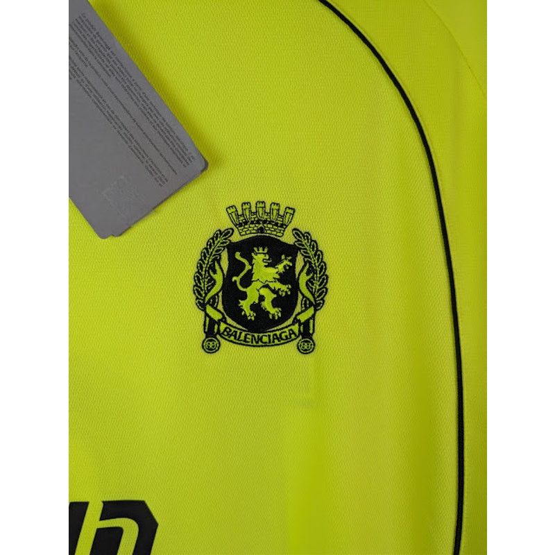 Balenciaga o1rshd1 Soccer Fluo Burly Hi Technical Jersey T-Shirt Yellow Size US XXL / EU 58 / 5 - 8 Thumbnail