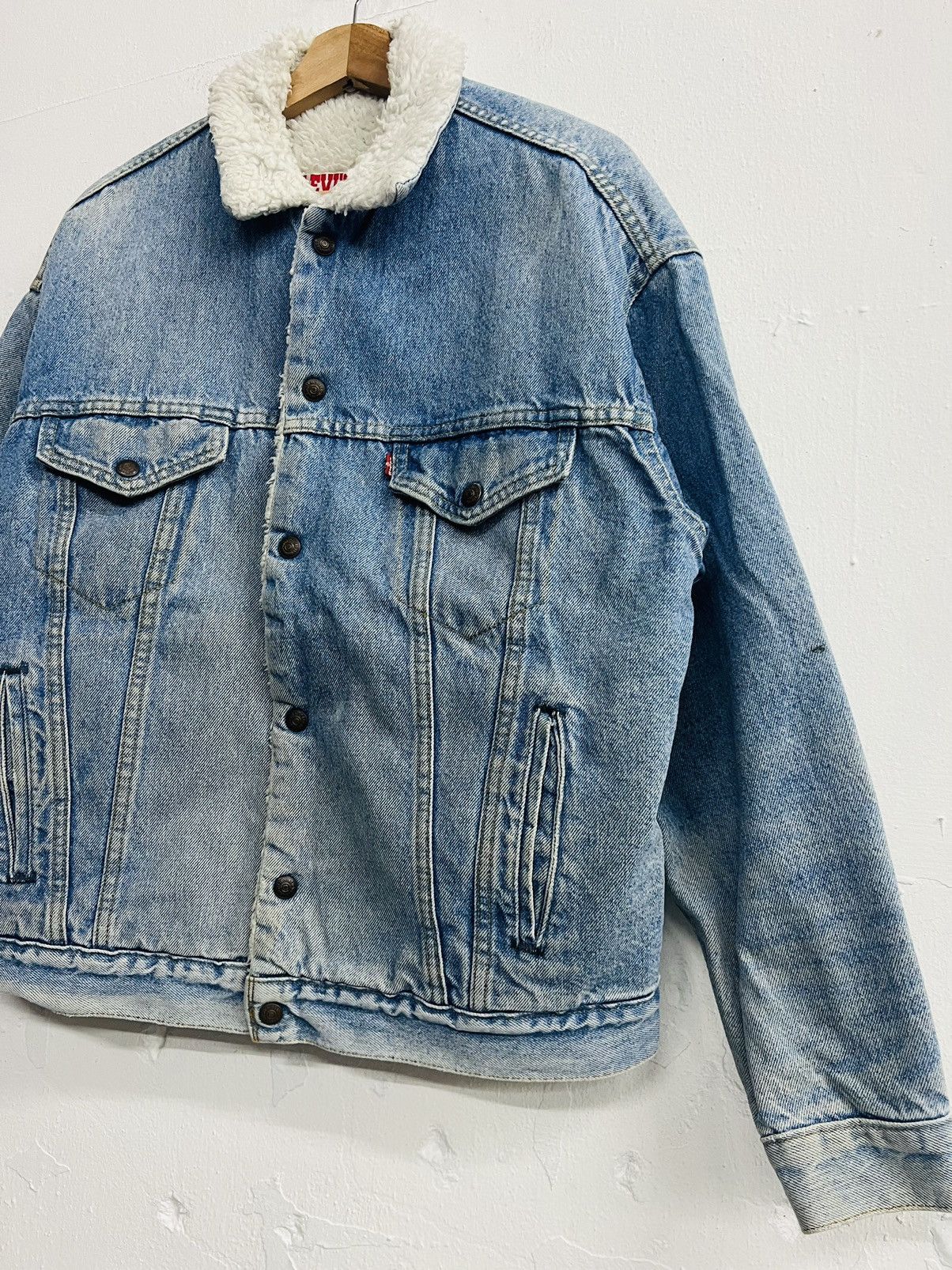 Levi's × Levi's Vintage Clothing × Vintage Vintage 80s Levis Sherpa Lined Trucker Jacket Size US M / EU 48-50 / 2 - 4 Thumbnail