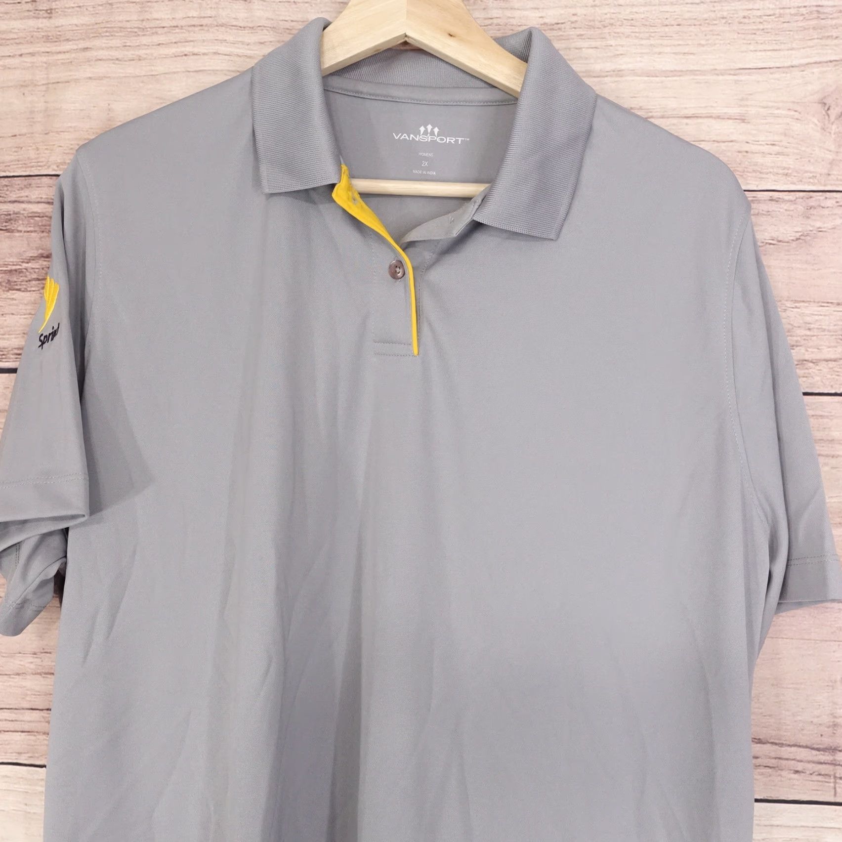 Jansport SPRINT MOBILE LOGO POLO SHIRT GREY WOMENS 2XL SHORT SLEEVE WORK EMPLOYEE Size XXL / US 16-18 / IT 52-54 - 2 Thumbnail