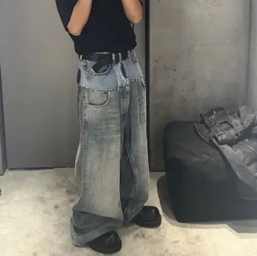 Jean Yukiko x Kyono double waist baggy jeans Size US 30 / EU 46 - 5 Thumbnail
