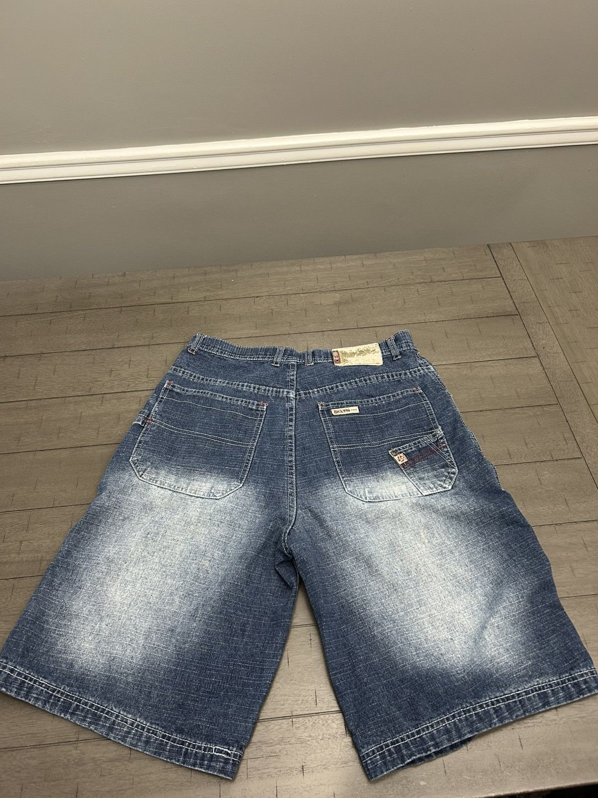 Other Vintage Baggy Brooklyn Knee Jean Shorts Size US 32 / EU 48 - 2 Thumbnail