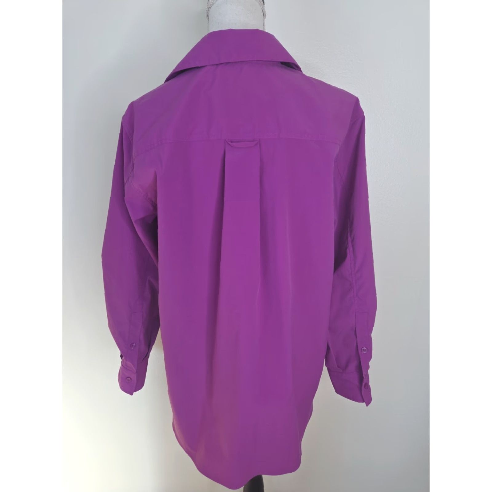 Athleta Athleta Shirt Women's XS Purple Oversized Button-Up Woven Poplin Performance Shirt Size XS / US 0-2 / IT 36-38 - 3 Thumbnail