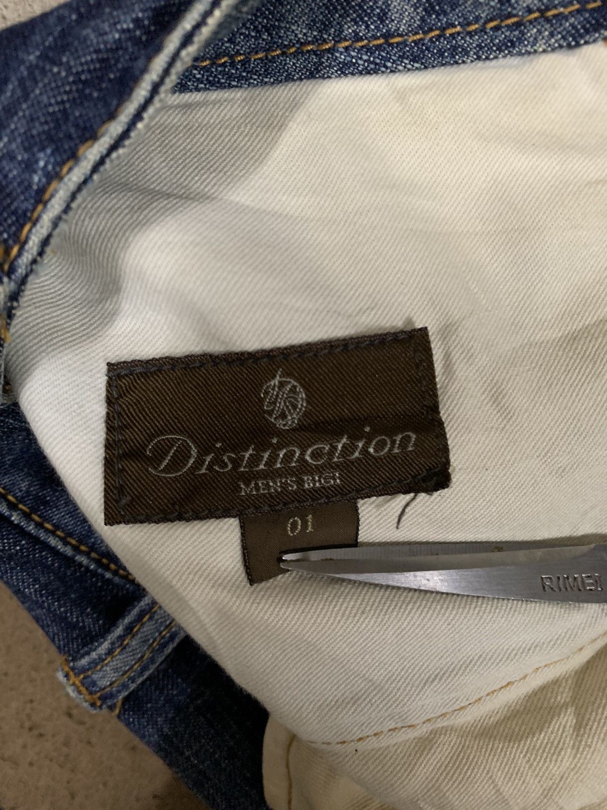 Japanese Brand Vintage Distinction Stitched Mud Wash Loose Fit Grunge Jeans Size US 30 / EU 46 - 20 Thumbnail