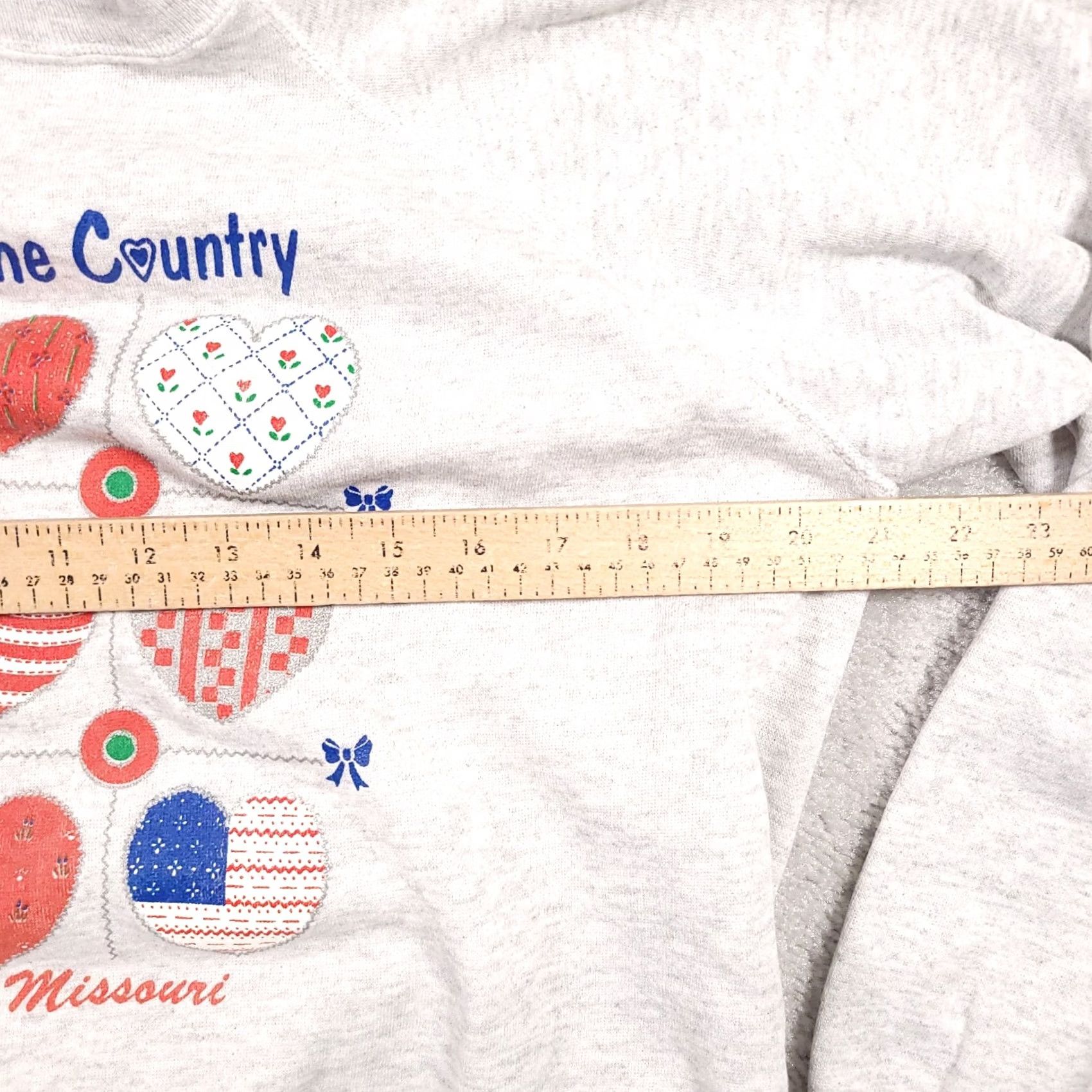 Hanes VINTAGE Hanes Crewneck Sweatshirt Women's Large Gray Branson Hearts USA Made Size L / US 10 / IT 46 - 7 Thumbnail