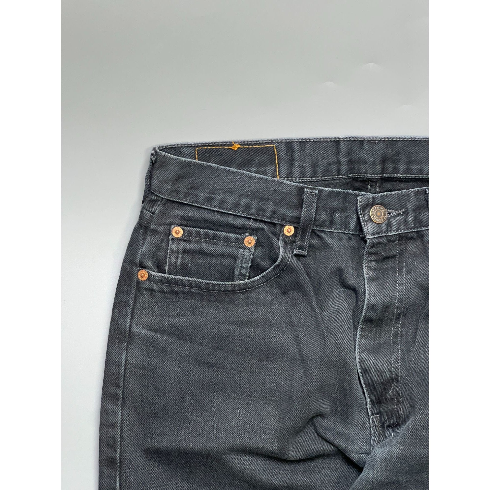 Levi's Levi’s 615 Orange Tab Black Denim Jeans Pants (Y1063) Size US 32 / EU 48 - 3 Thumbnail