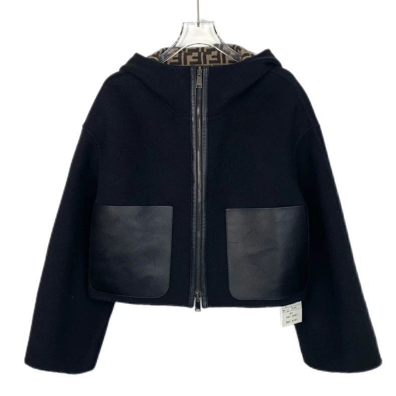 Fendi Fendi Brown Logo DoubleSided Hooded Jacket Size US M / EU 48-50 / 2 - 3 Thumbnail