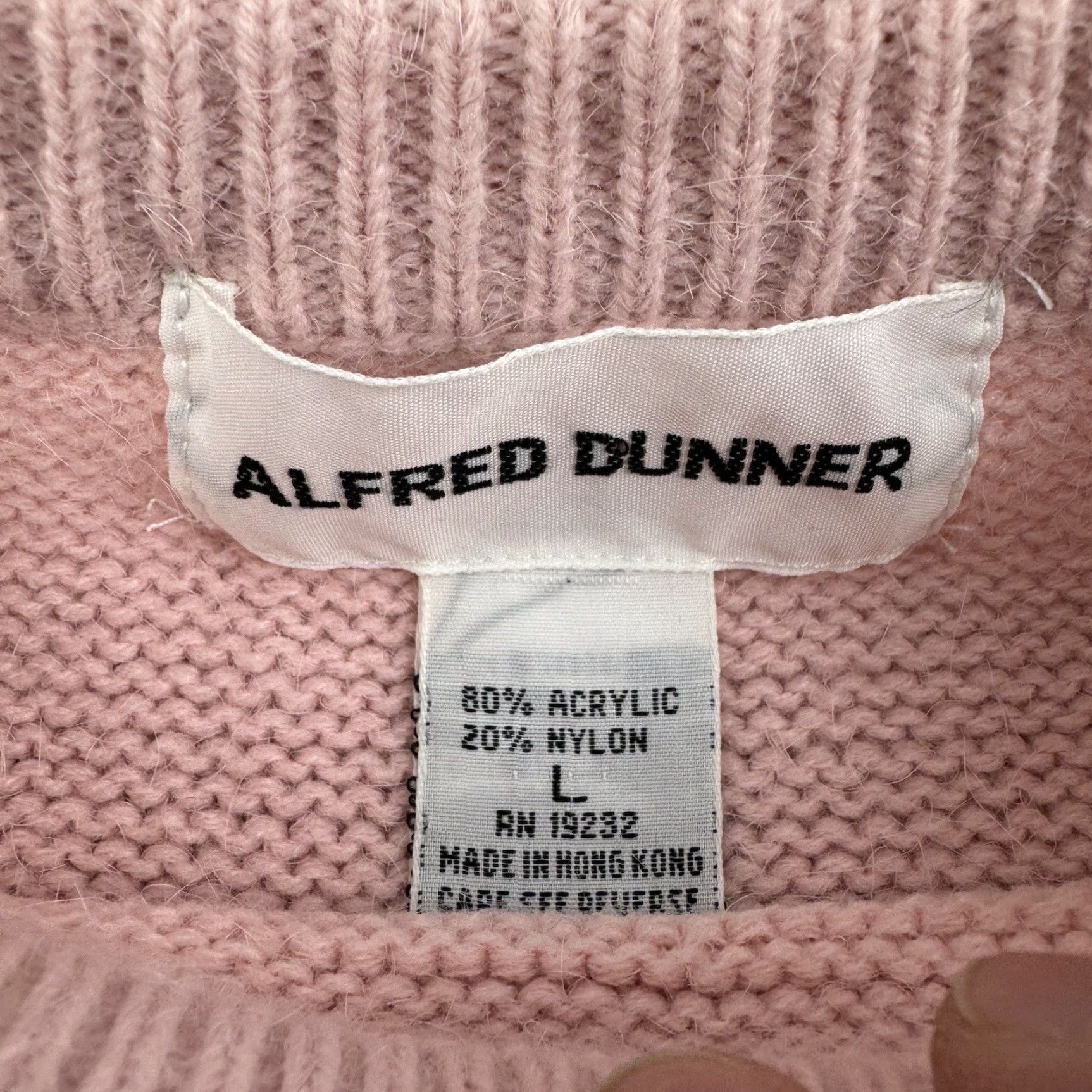 Vintage VINTAGE Alfred Dunner Sweater Women L Pink Floral Pullover Knit 90s Womens Size L / US 10 / IT 46 - 3 Thumbnail