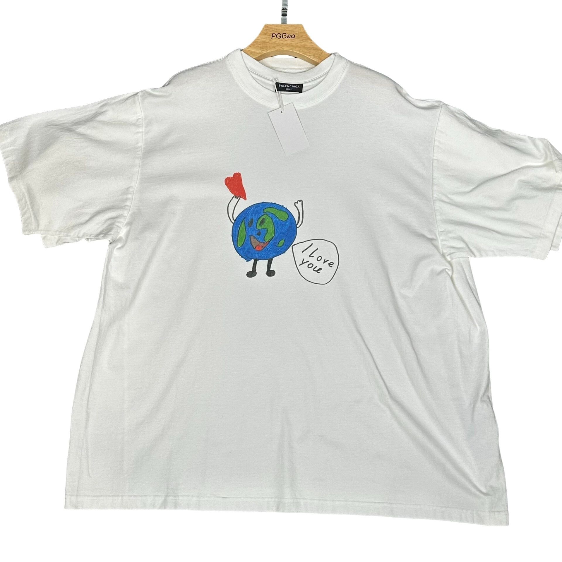 Balenciaga Balenciaga Globe Graphic T-Shirt Size S Size US S / EU 44-46 / 1 - 1 Thumbnail