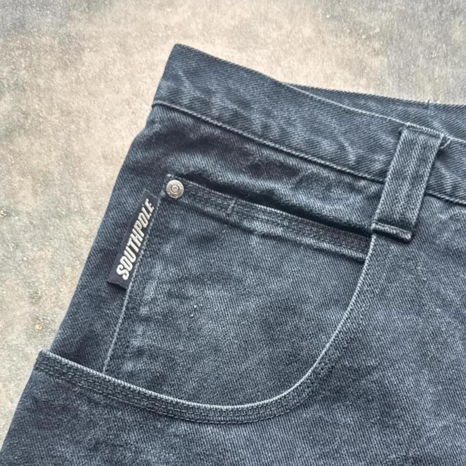 Southpole Southpole Black Denim Shorts Size US 44 / EU 60 - 3 Thumbnail
