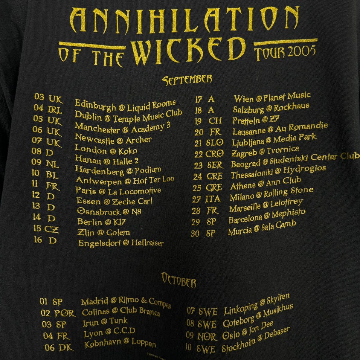Band Tees Vintage 2005 Nile Annihilation of the Wicked Tour T Shirt Size US L / EU 52-54 / 3 - 6 Thumbnail