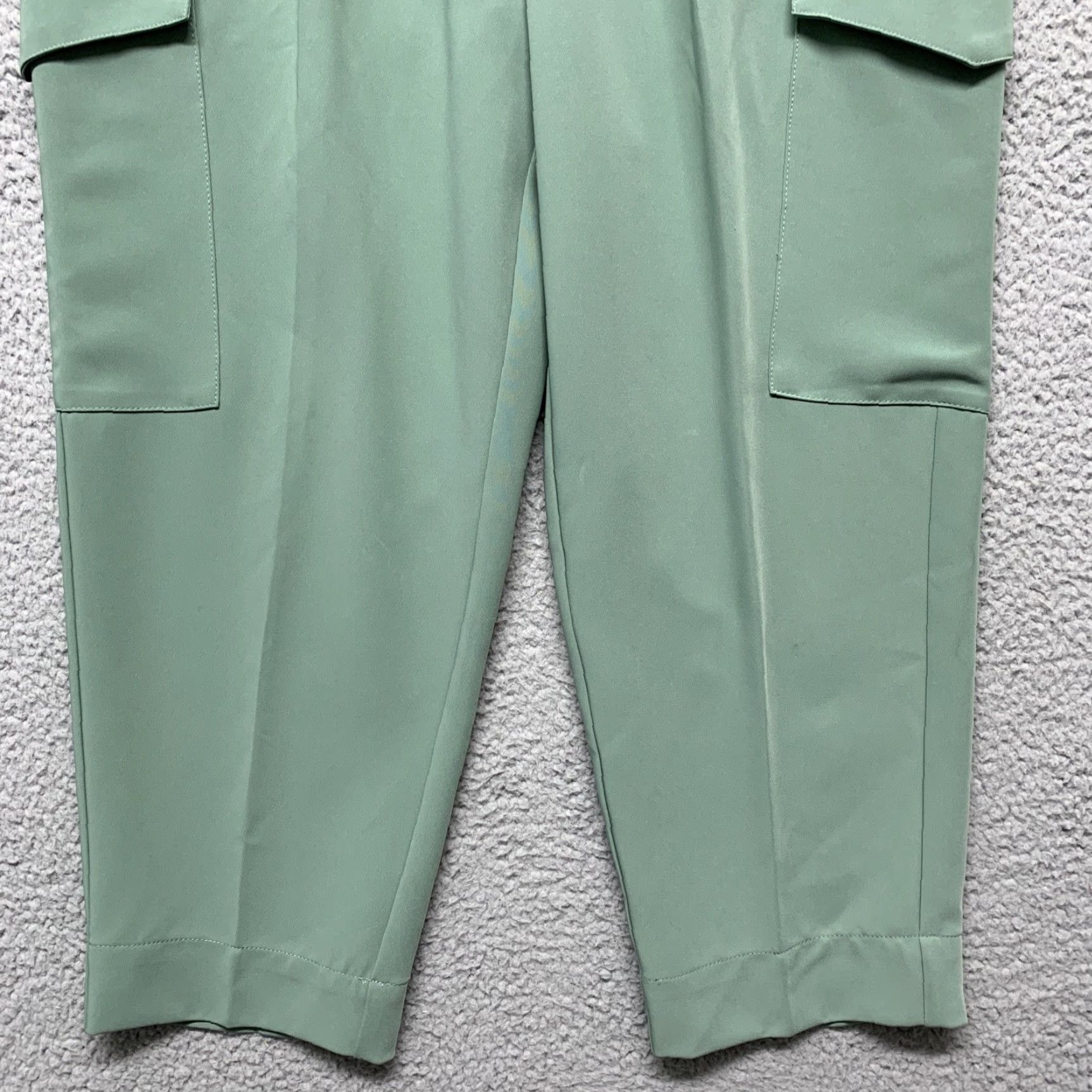 Vintage Prologue Cargo Dress Pants Women's 12 Green 32x25 High Rise Relaxed Fit Shirt Pants Tapered Modern Wear Size 34" / US 12 / IT 48 - 3 Thumbnail