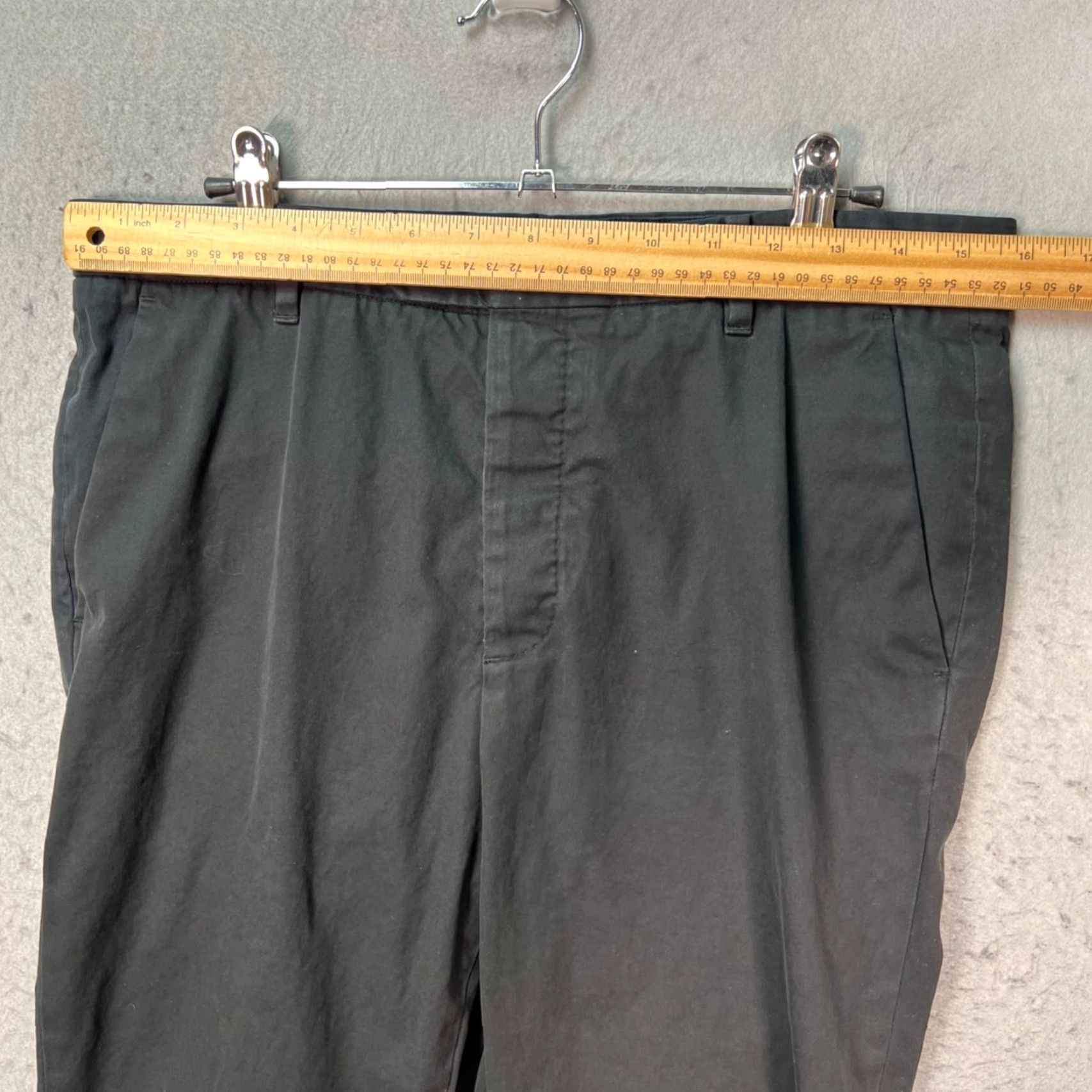 Allsaints AllSaints Mens Pants Black Cotton Slim Fit Chino Tapered Leg Flat Front 30 Inseam 25 Casual N/A Size US 30 / EU 46 - 6 Thumbnail