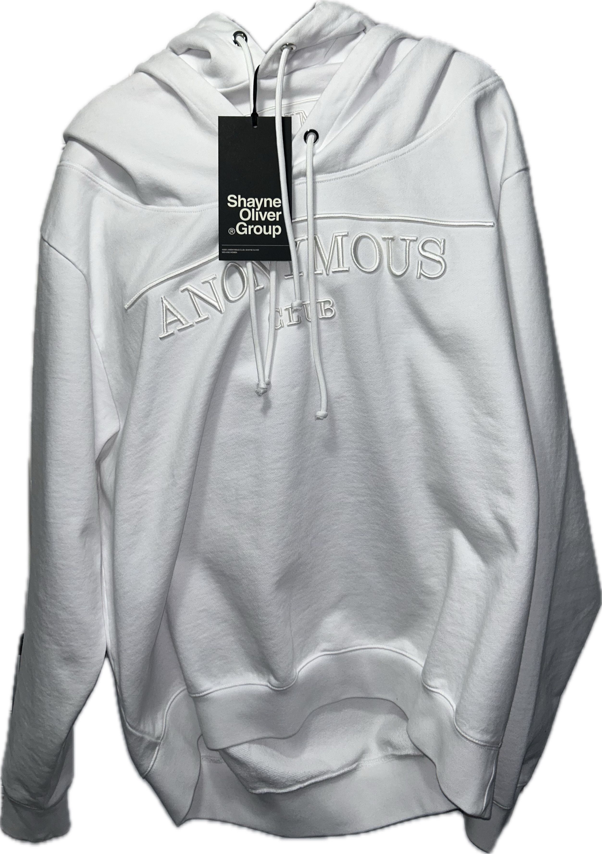 Anonymous Club × Hood By Air White Heritage Double Hoodie | Grailed