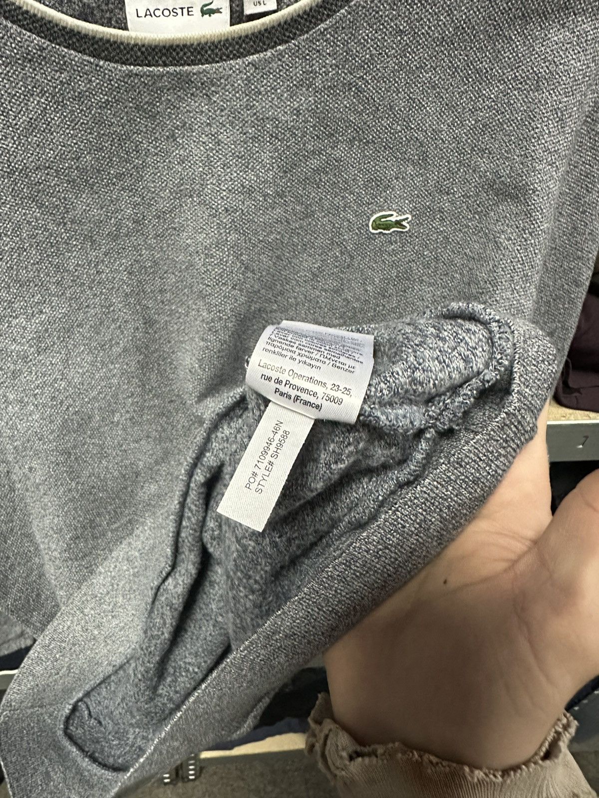 Lacoste Vintage Lacoste Sweatshirt Basic Logo Grey Luxury Old Money Size US L / EU 52-54 / 3 - 8 Thumbnail