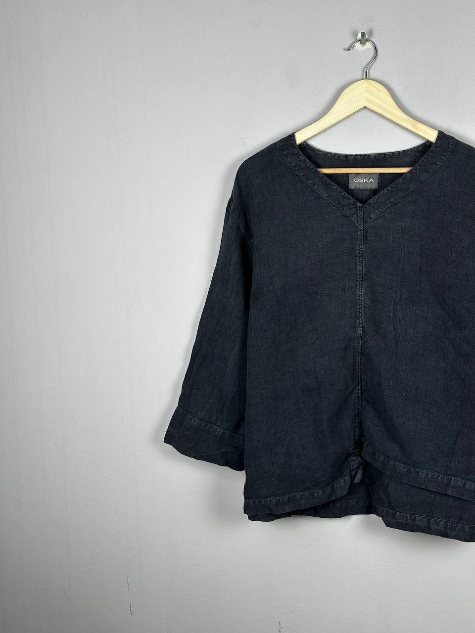 OSKA Oska Linen Garment Dyed Asymmetric Blouse Size S / US 4 / IT 40 - 2 Thumbnail