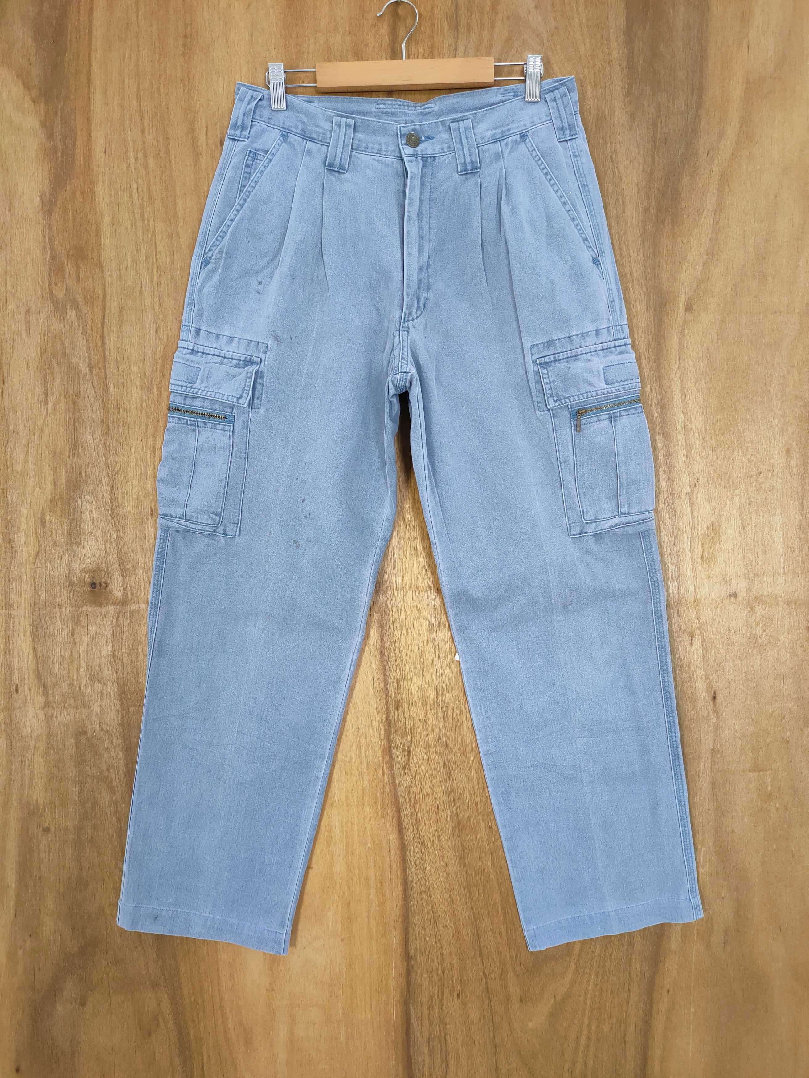 Japanese Brand × Vintage VINTAGE JAPANESE BRAND FADED WORKWEAR CARGO PANTS Size US 30 / EU 46 - 9 Thumbnail