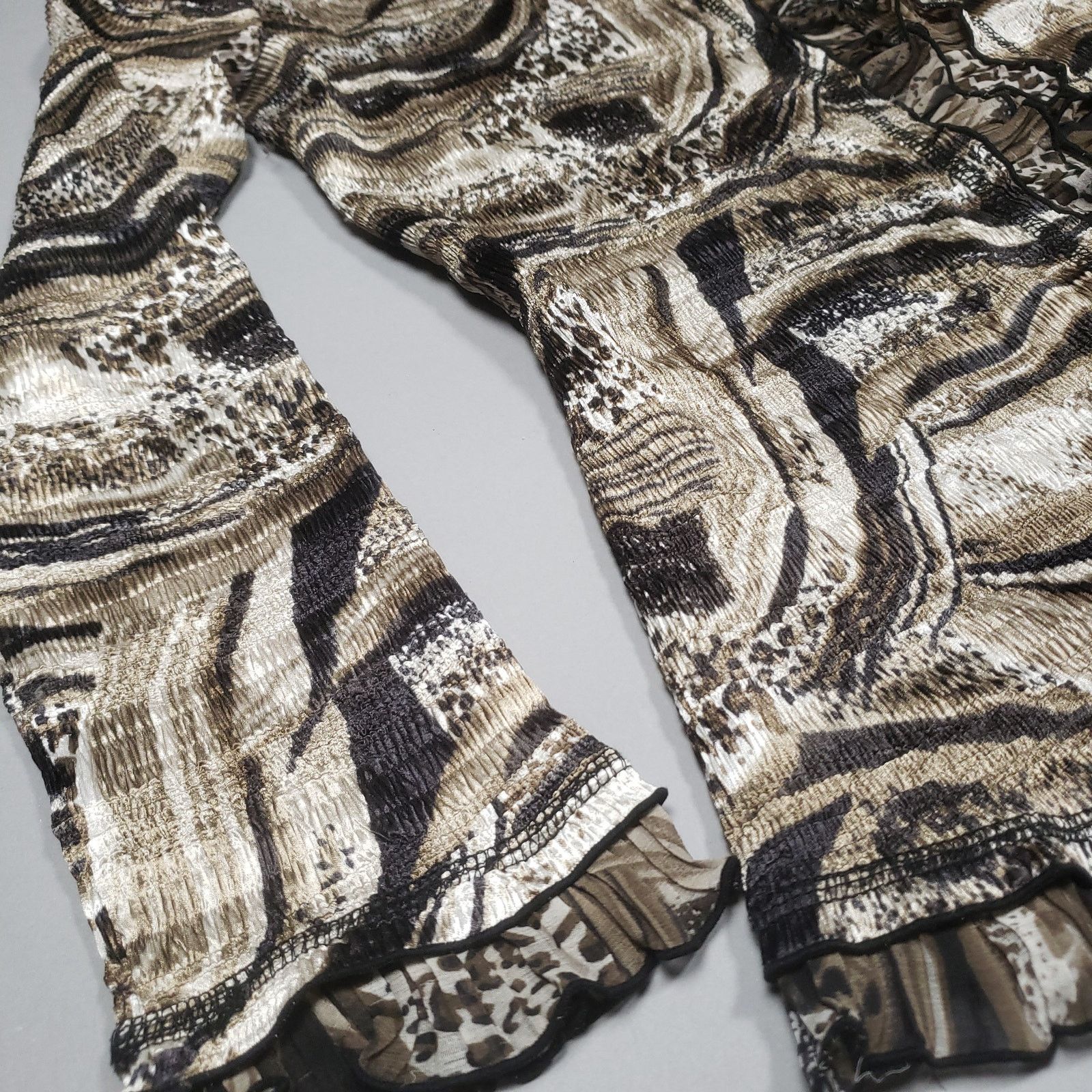 Pleats Please Issey Miyake × Vintage Pleats Collection Sz M Top Blouse Marble Artsy Art Abstract Size M / US 6-8 / IT 42-44 - 6 Thumbnail