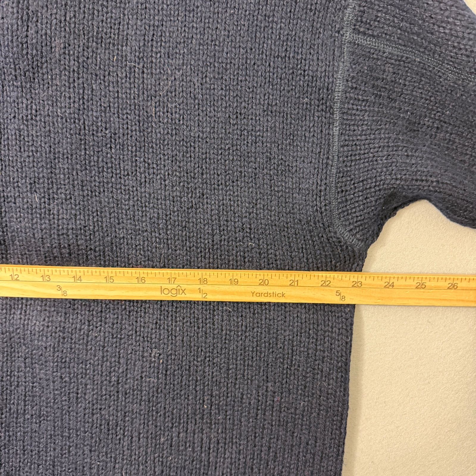 L.L. Bean Vintage LL Bean 100% Wool 1/4 Zip Sweater Men's Medium Blue Size US M / EU 48-50 / 2 - 9 Thumbnail