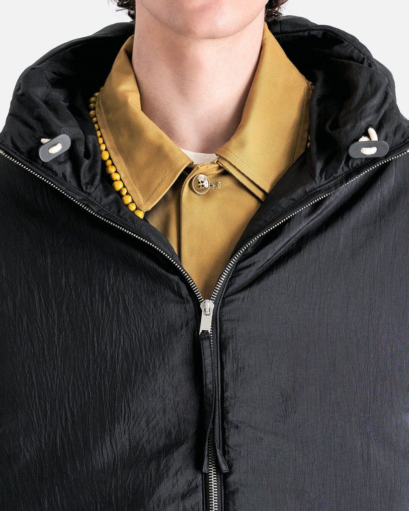 Jil Sander o1s1v1r1oon0925 Silk and Nylon Canvas Down Jacket in Black Size US XL / EU 56 / 4 - 5 Thumbnail