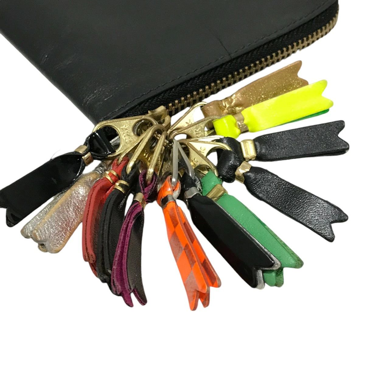 Comme des Garcons Wallet Plain L Zip Wallet Black Size ONE SIZE - 9 Thumbnail