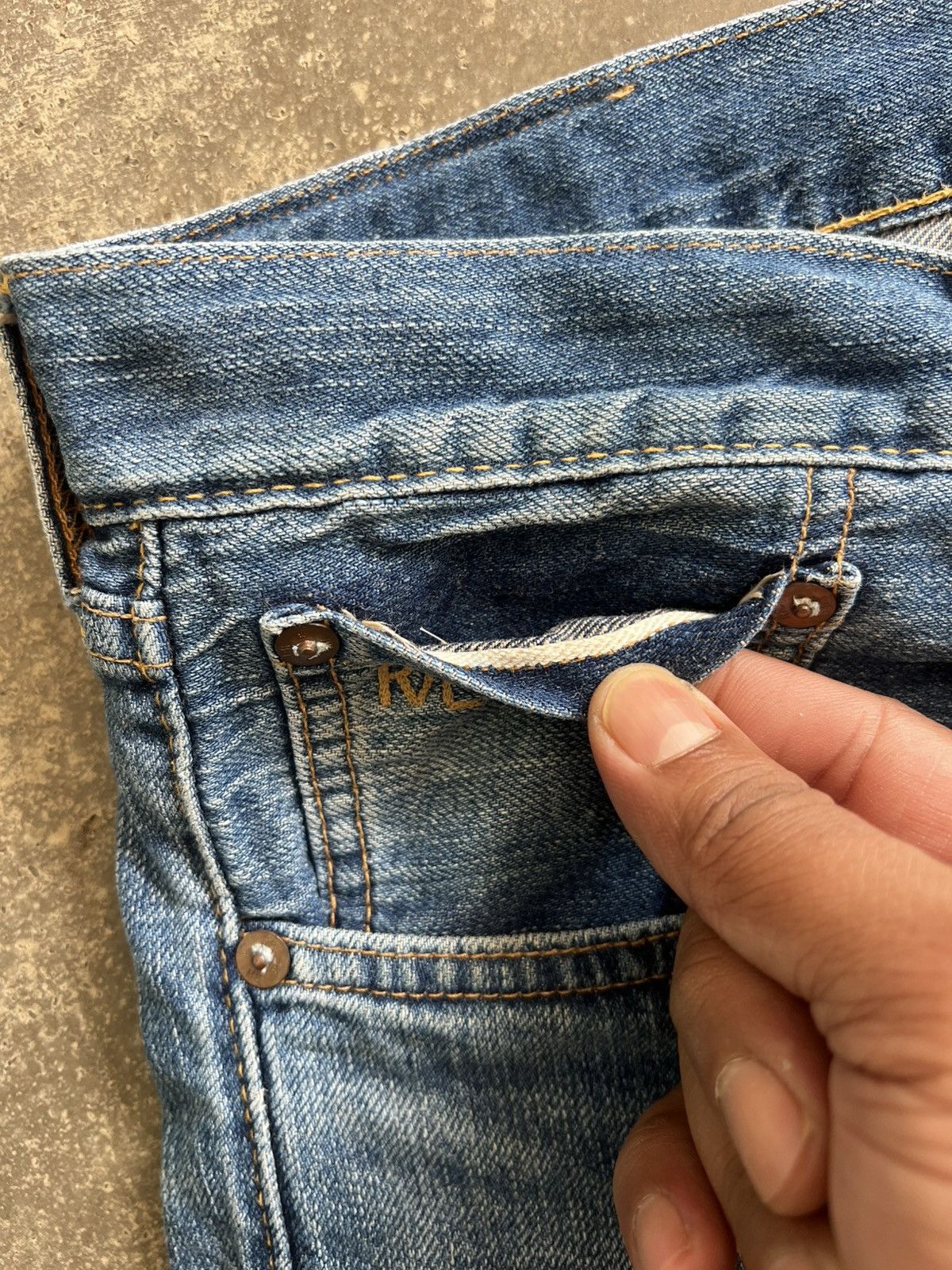 RRL Ralph Lauren Polo Raplh Lauren Double RRL Slim Selvedge Jeans Size US 33 - 10 Thumbnail