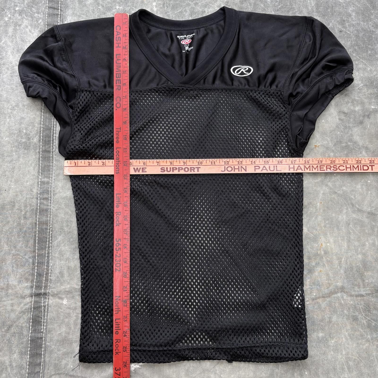 Vintage Vintage Y2K Rawlings Blank Black Mesh Grunge Football Jersey Size US S / EU 44-46 / 1 - 3 Thumbnail