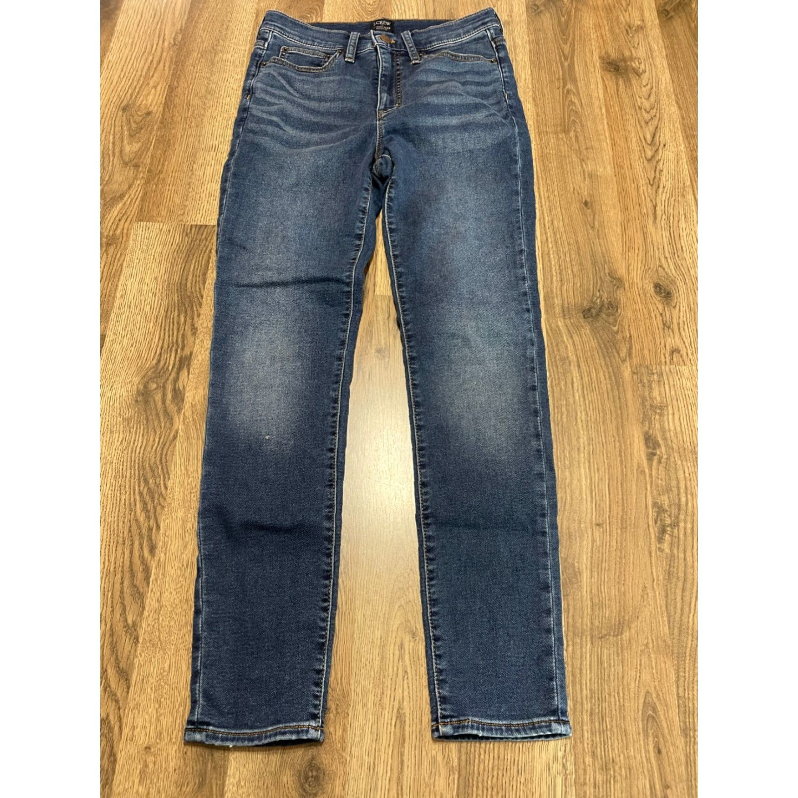 J.Crew J.CREW Jeans Women's 27 Blue Denim 9" High Rise Skinny Pockets Jeans Size 27 Regular Womens 27" Inseam 27 in Pockets Vintage No Size 27" / US 4 / IT 40 - 2 Thumbnail