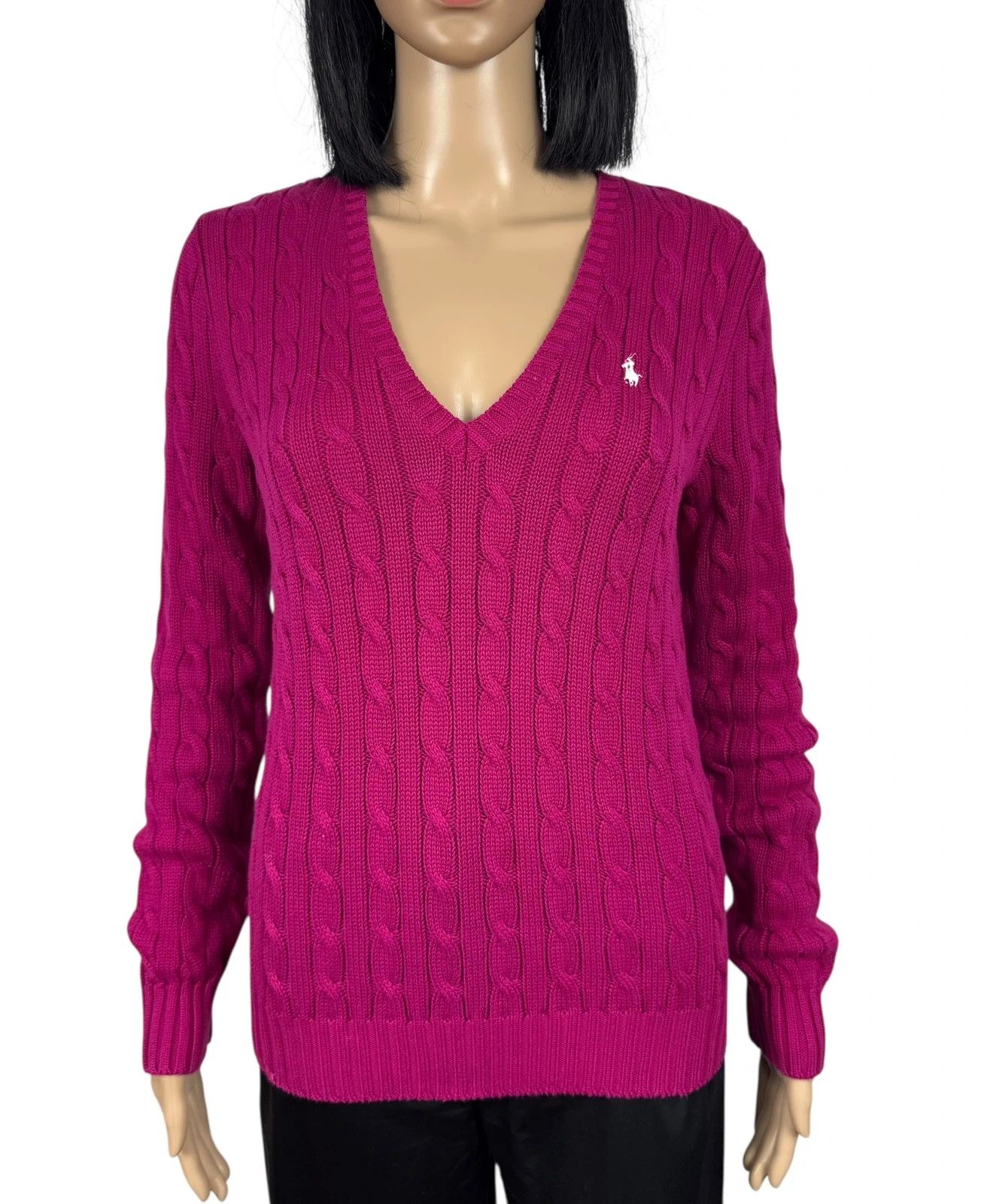 Ralph Lauren Ralph Lauren Sport Vintage 100% Cotton Jumper V-Neck size M Size M / US 6-8 / IT 42-44 - 2 Thumbnail